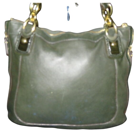 COACH 2011 Kristen Spectator Green Color block Croc Embossed Exotic Leather Bag - Picture 3 of 13